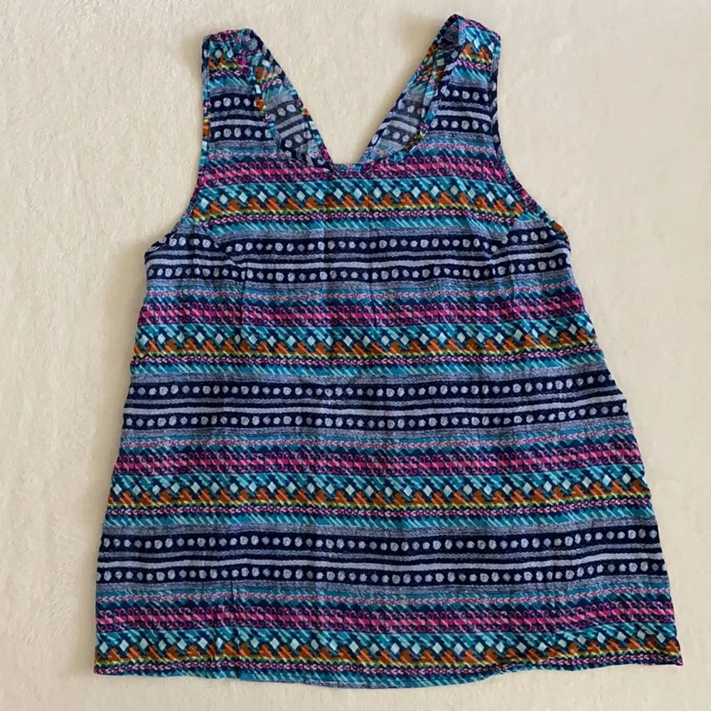 {NWT} Vera Bradley | Indigo Stripe Sleeveless Rayon Pajama Tank Top (M 8-10) - Picture 15 of 15